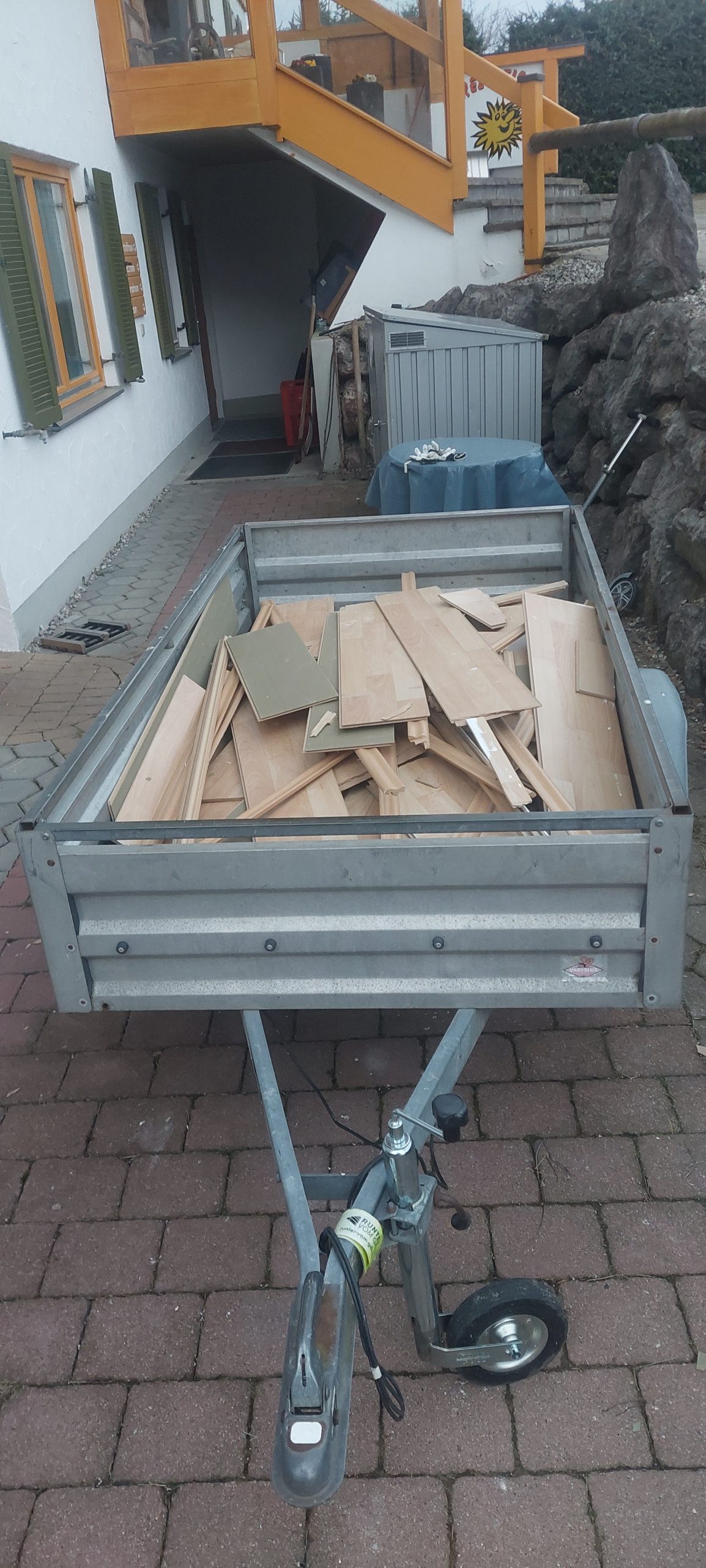 der alte Fußboden von der Wohnung Hohenschwangau